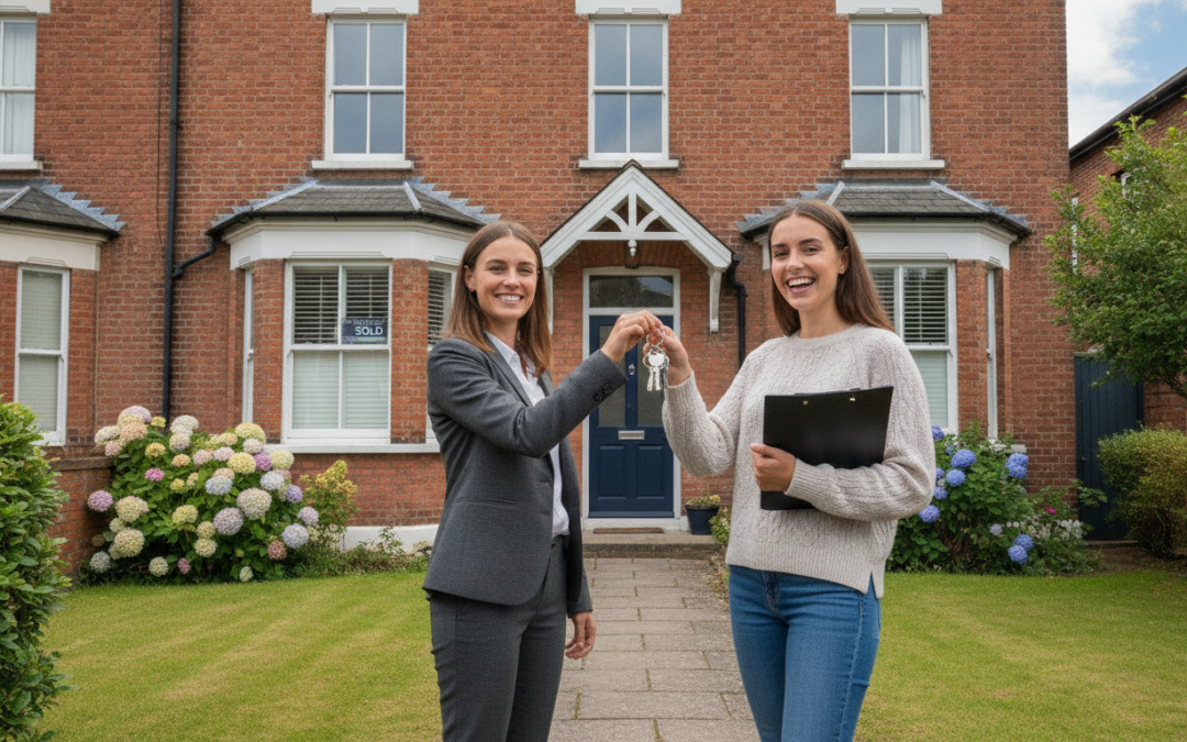 UK contractors and self-employed professionals optimistically reviewing mortgage documents