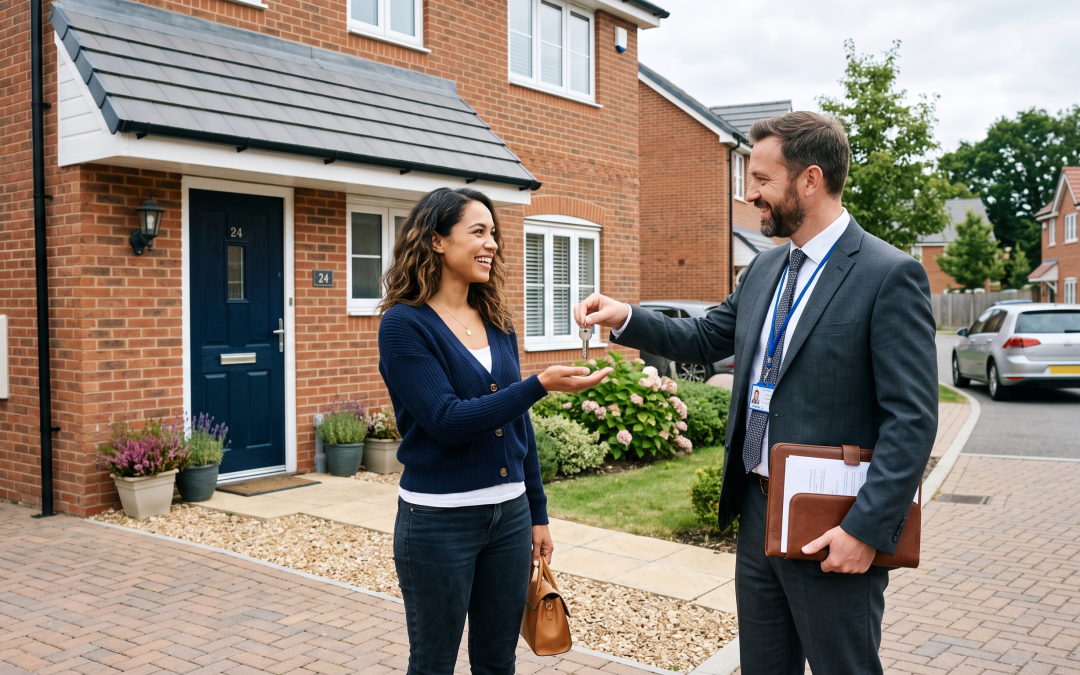 Happy UK contractors and self-employed celebrating first home with 98% LTV mortgage